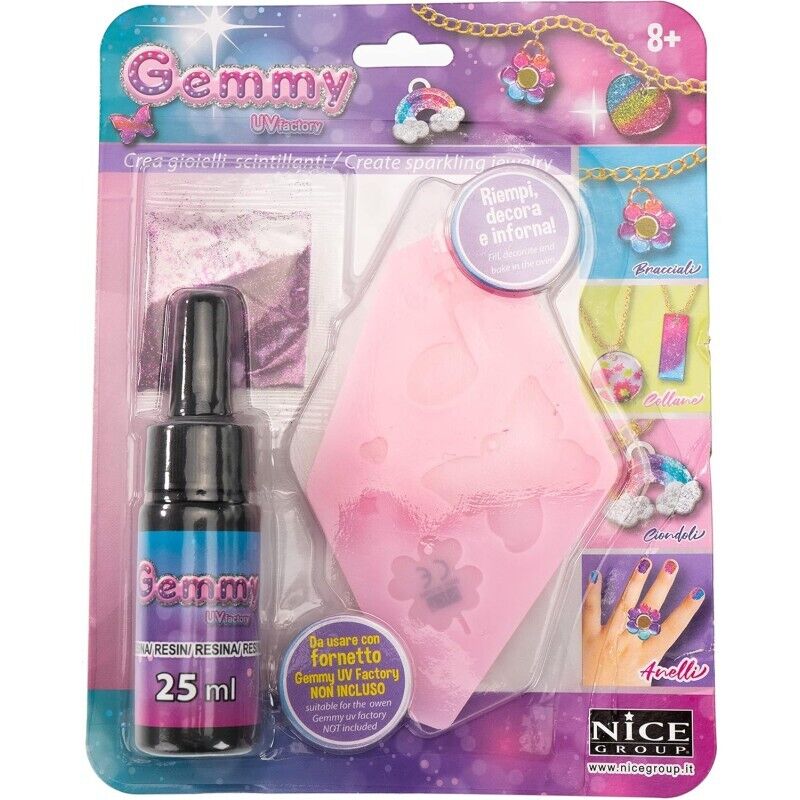 Nice Group - Gemmy UV Factory, Kit Refill per creare Gioielli Personalizzati e M