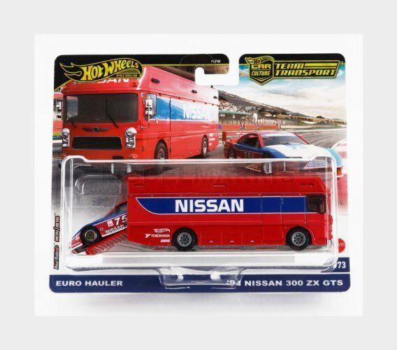 MATTEL HOT WHEELS FLF56-978D-HRV44 TRUCK - EURO HAULER TRUCK CAR TRANSPORTER WIT