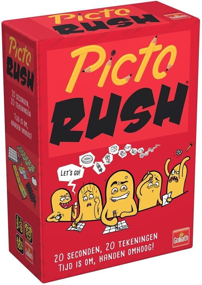 Goliath Picto Rush, Tekenspel & Kaartspel voor kinderen vanaf 10 jaar, Familiesp