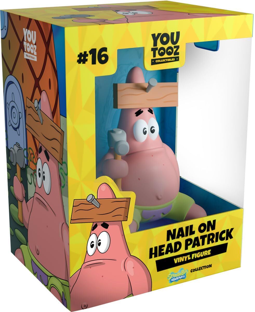 Youtooz Nail on The Head Patrick 4", Nail on The Head Patrick Vinyl Figure, Nail