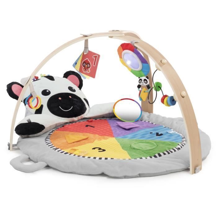1436148 BABY EINSTEIN Tappeto gioco Zen's Activity Milestones con barra in legno
