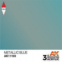 ACRILICO MODELLISMO AK INTERACTIVE METALLIC BLUE 17ML