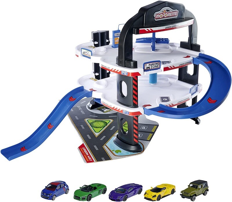 Majorette Urban Garage Parcheggio con 5 auto