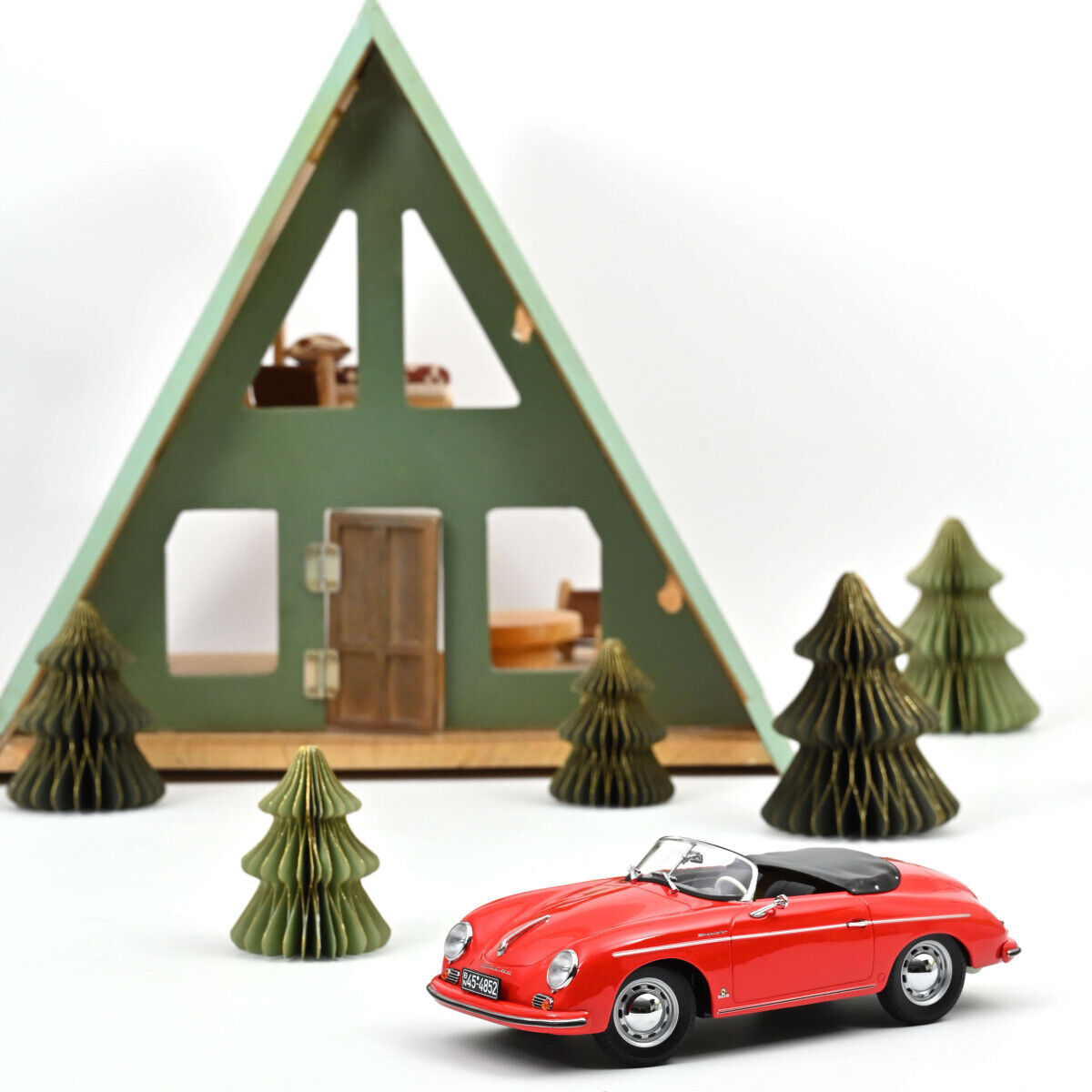 NOREV 187461 1/18 Porsche 356 Speedster 1954 Rosso Modellino Auto