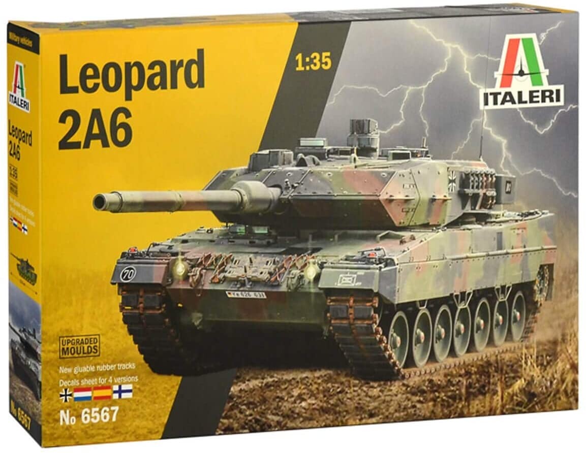 ITALERI, Serbatoio Leopard 2A6 da montare e verniciare, 1/35,  ITA6567