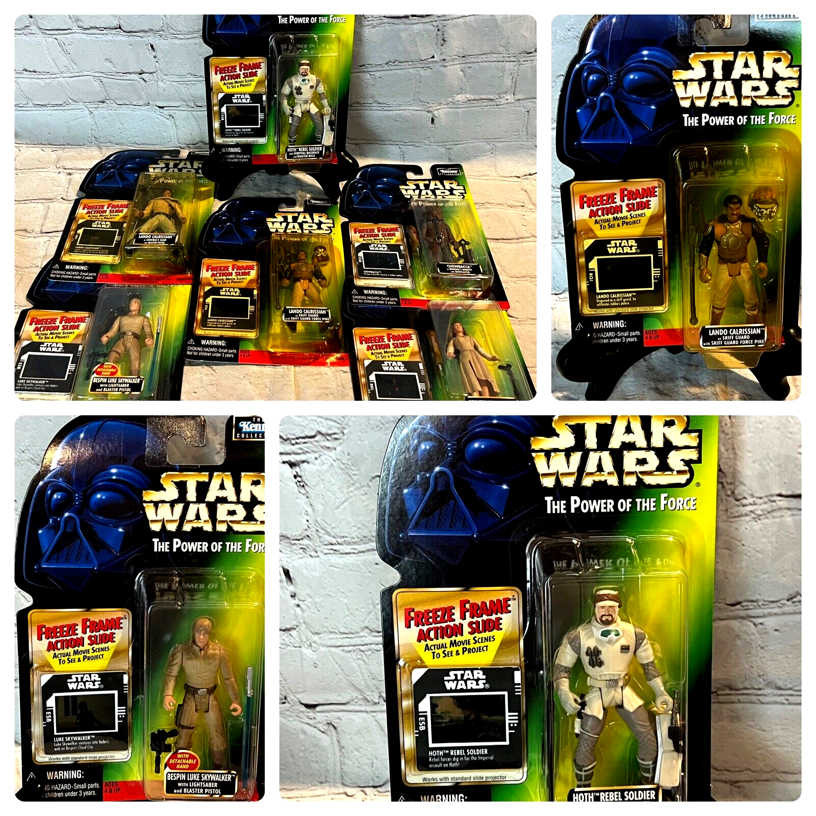 Vintage Kenner Star Wars Power Of The Force Lotto Di 6 Action Figures Raccolta 1