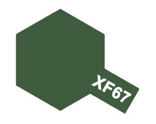 Tamiya 81767 Matt Acrylic Paint XF67 NATO Green (10ml) modellismo