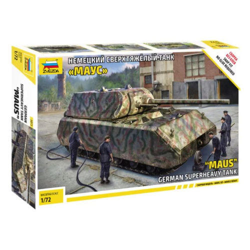 ZVEZDA 1:72 KIT CARRO ARMATO TEDESCO GERMAN SUPERHEAVY TANK MAUS        ART 5073