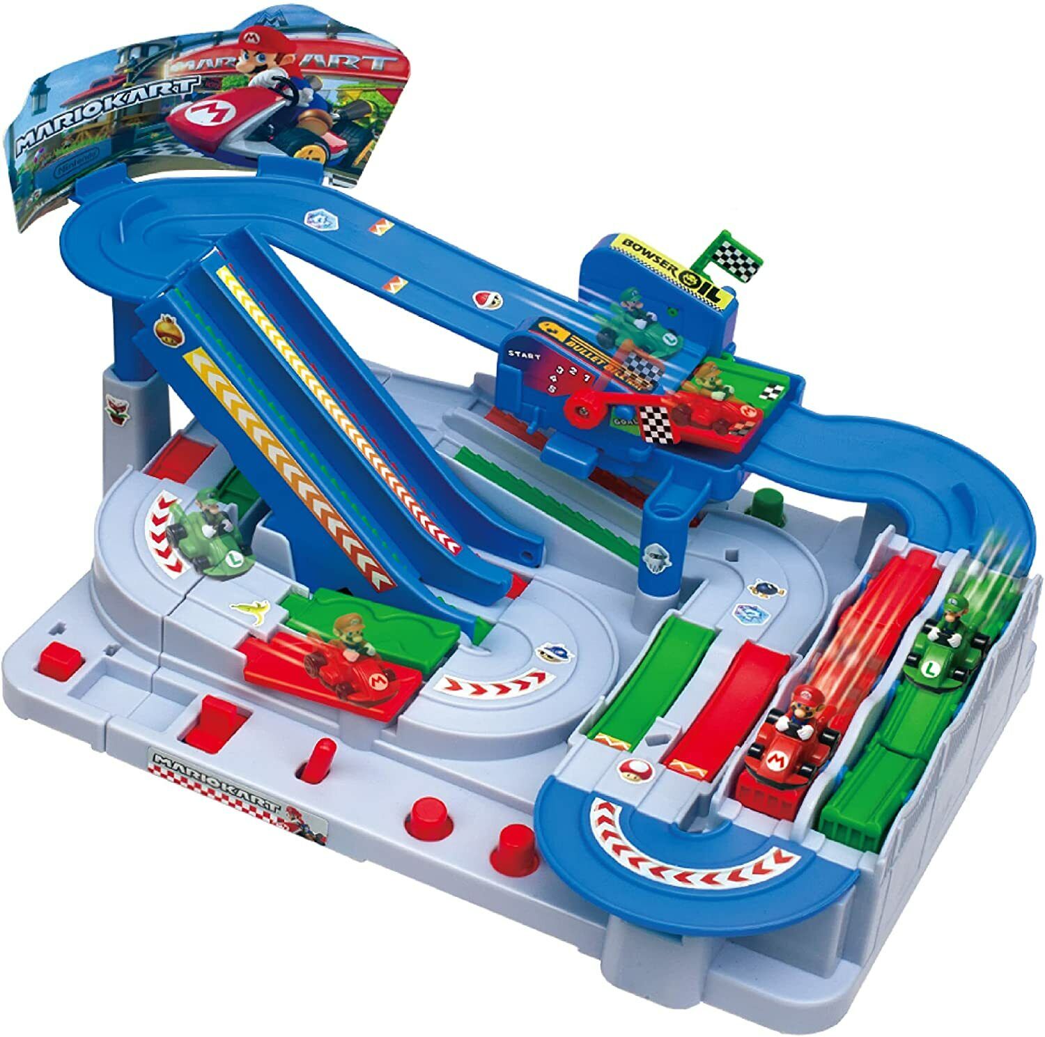 EPOCH Games - Pista Mario Kart Racing Deluxe, 2 Giocatori - Multicolore, 7390