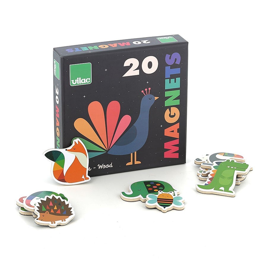 20 Magneti IN Legno Arcobaleno Per Andy Westface - Vilac 7421