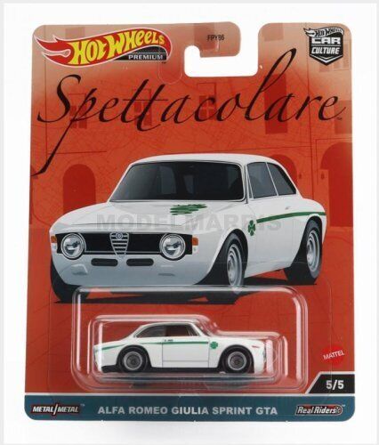 MATTEL HOT WHEELS HKC50-FPY86 ALFA ROMEO - GIULIA SPRINT GTA 1965 - WHITE GREEN