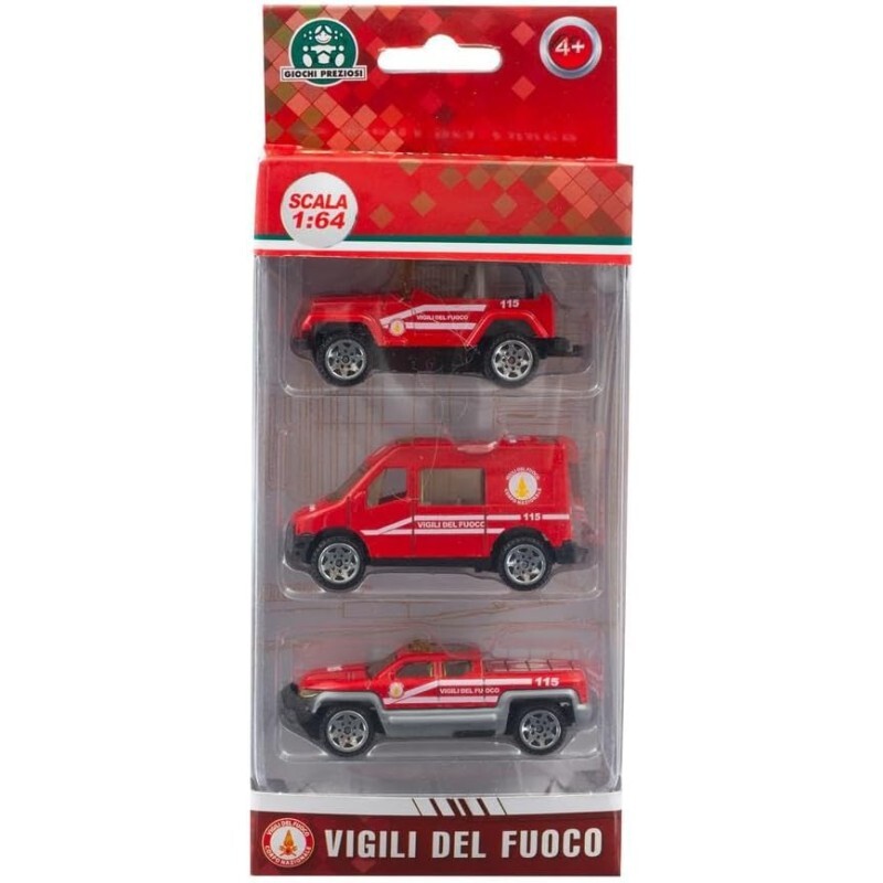 Giochi Preziosi - Vigili Del Fuoco-Set Di 3 Veicoli Die Cast Mod1 Fantasia A Ruo