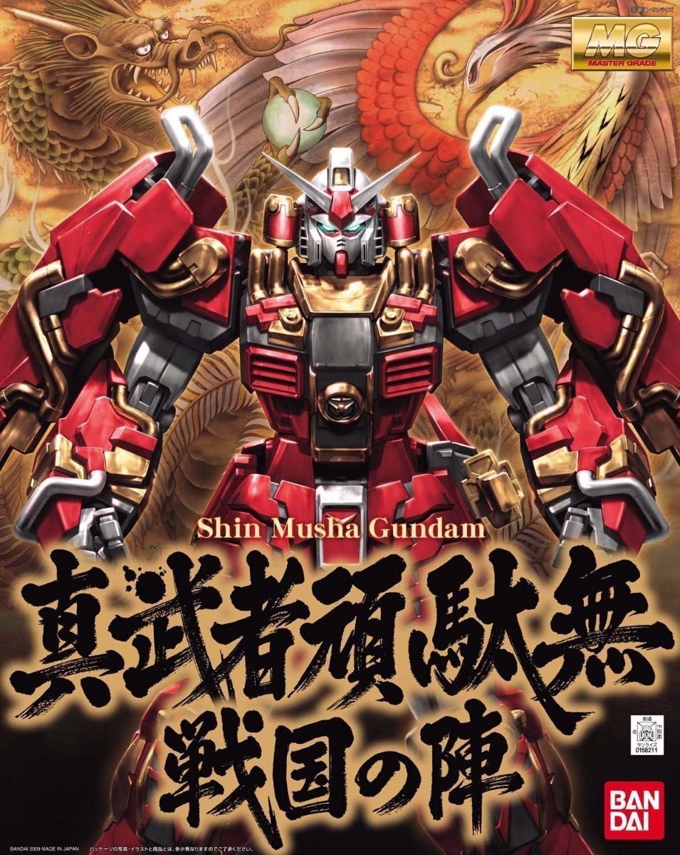 Bandai MG 1/100 Shin Musha Gundam Sengoku Nessun Jin Modello Plastica Kit Da