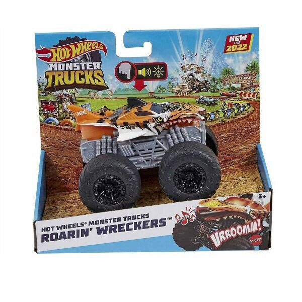 Mattel Hot Wheels Monster Trucks veicolo giocattolo Roarin' Wreckers HDX62