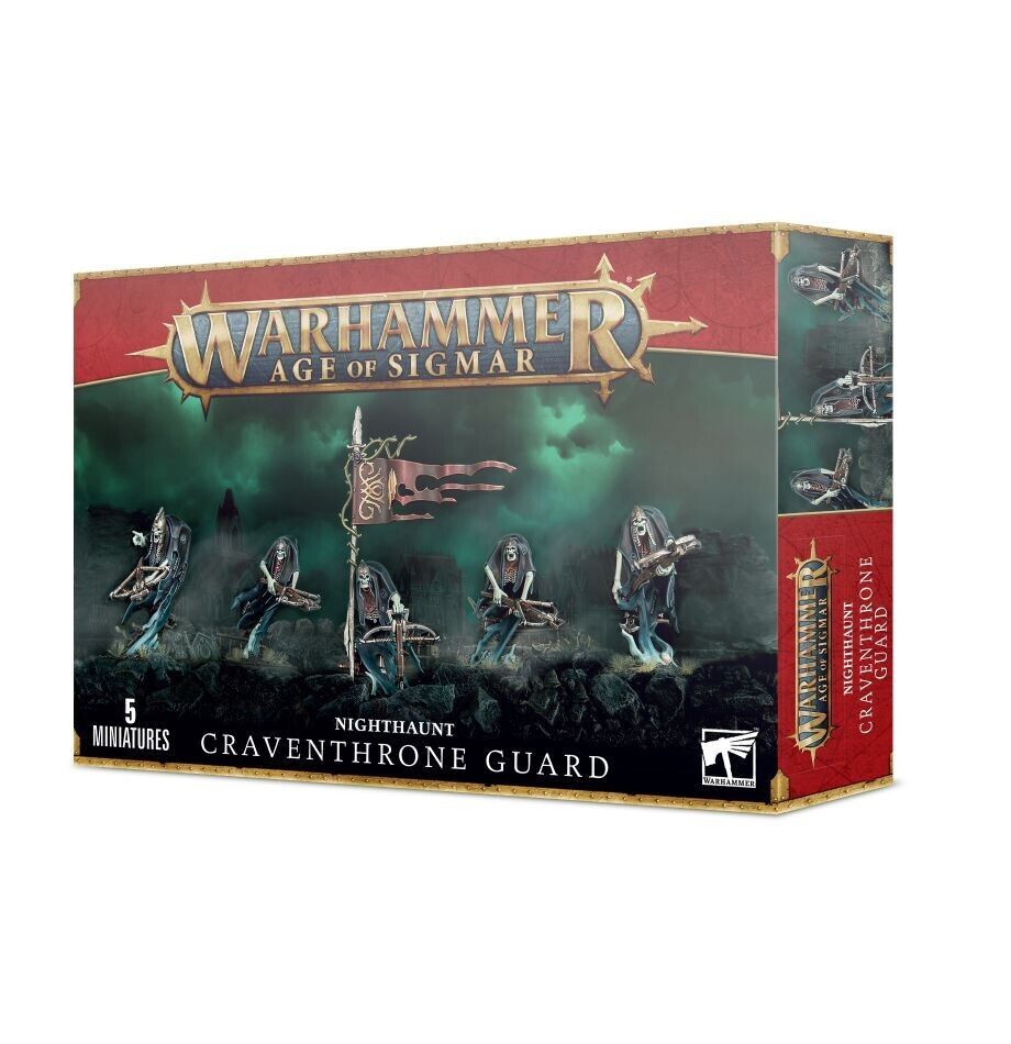 GUARDIA DEL TRONO NIGHTHAUNT Craventhrone Guard 5 miniature Warhammer Age of Sig