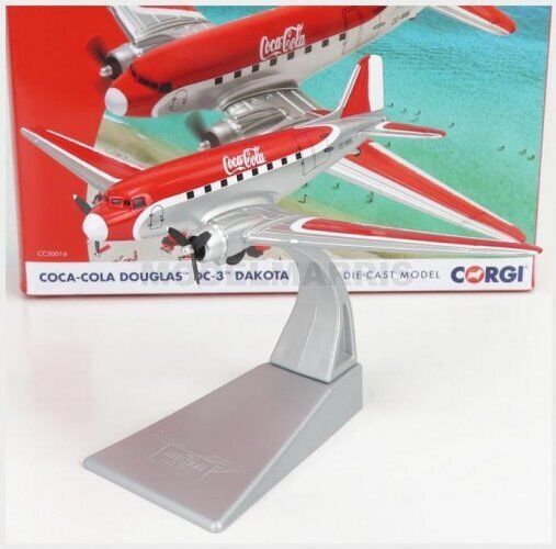 CORGI CC30016 DOUGLAS - DAKOTA DC-3 AIRPLANE COCA-COLA 1941 - RED WHITE SILVER -