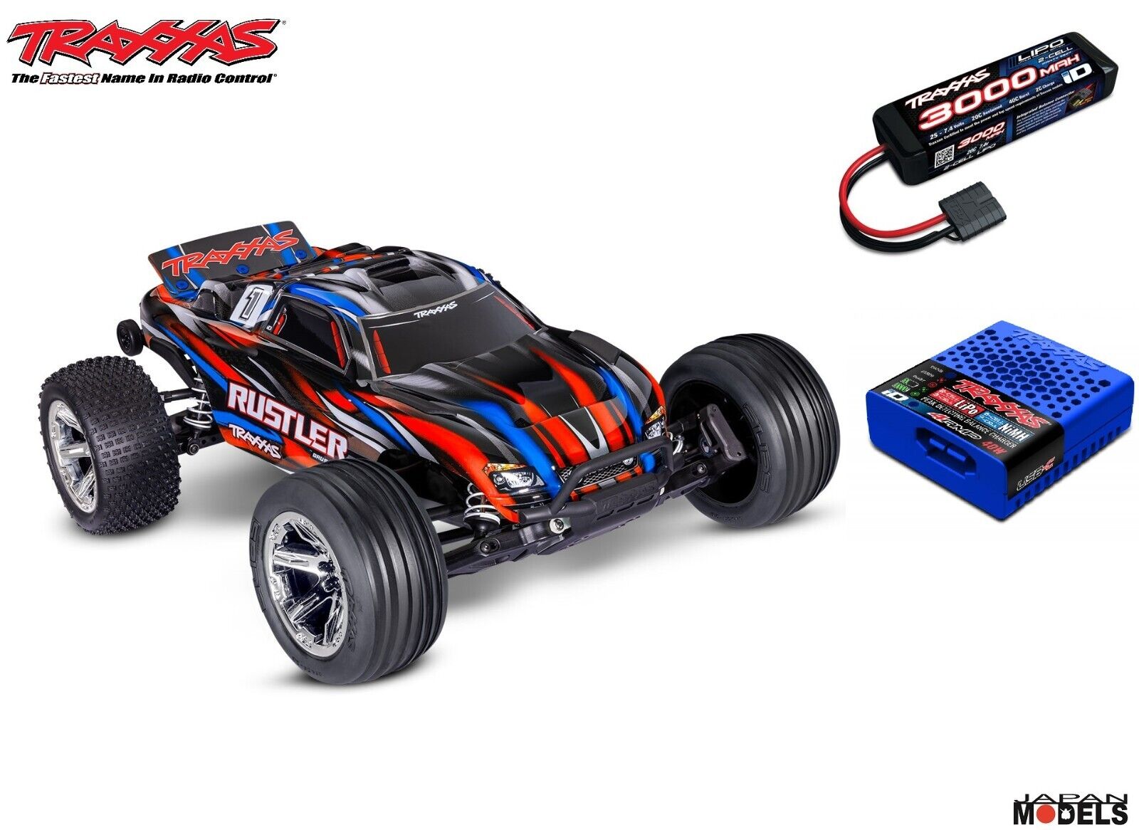 RUSTLER 2WD BL-S2 Truggy StadiumTruck Brushless TQ 2.4GHZ RC RTR Traxxas 37354-4