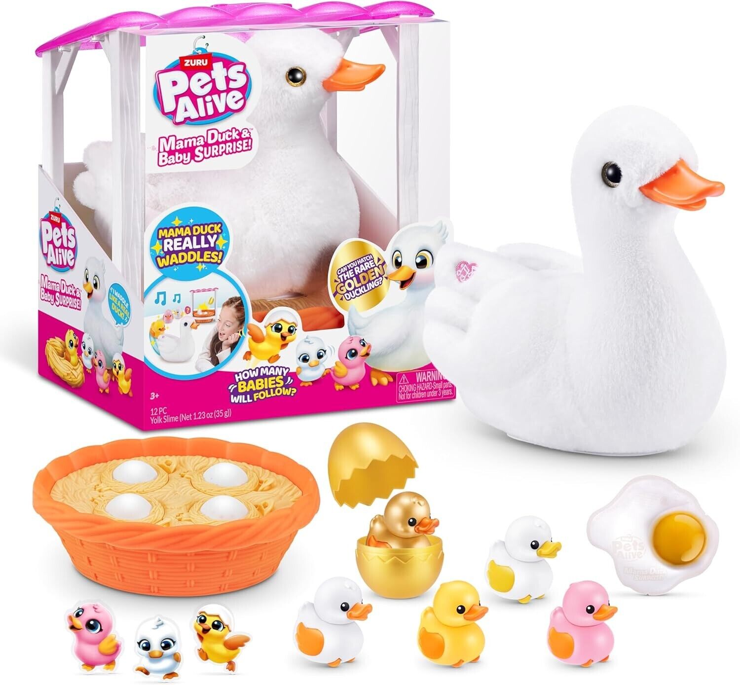 Pets Alive Mama Duck & Baby Surprise di ZURU peluche a sorpresa interattivo