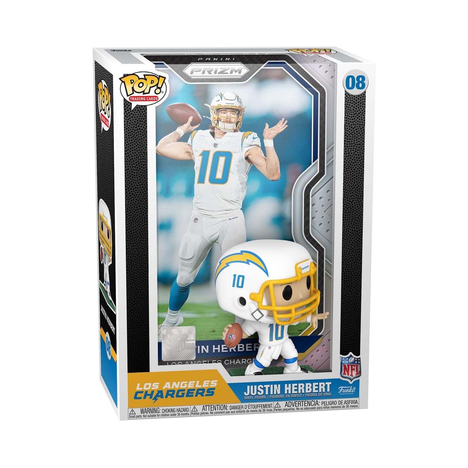 Funko Pop! Trading Cards: Justin Herbert - NFL + Panini - Figura in Vinile da Co