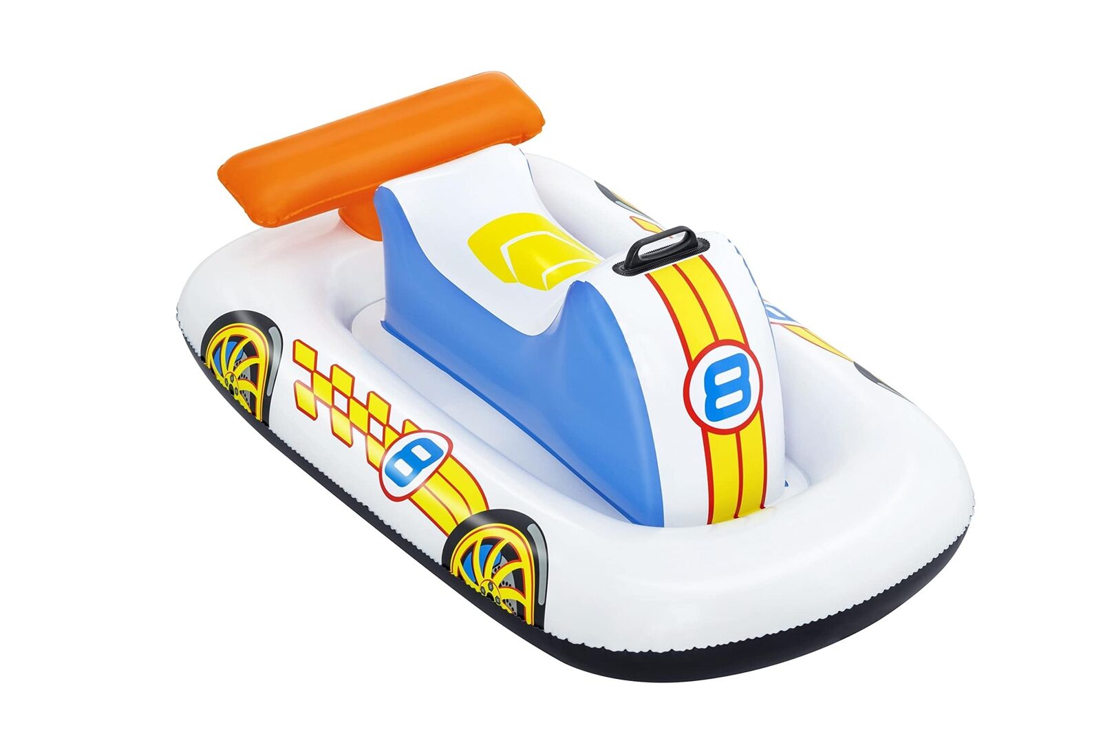 Bestway Sports Car Ride On, Kids Inflatable Pool Float Toy with Handles, Large I