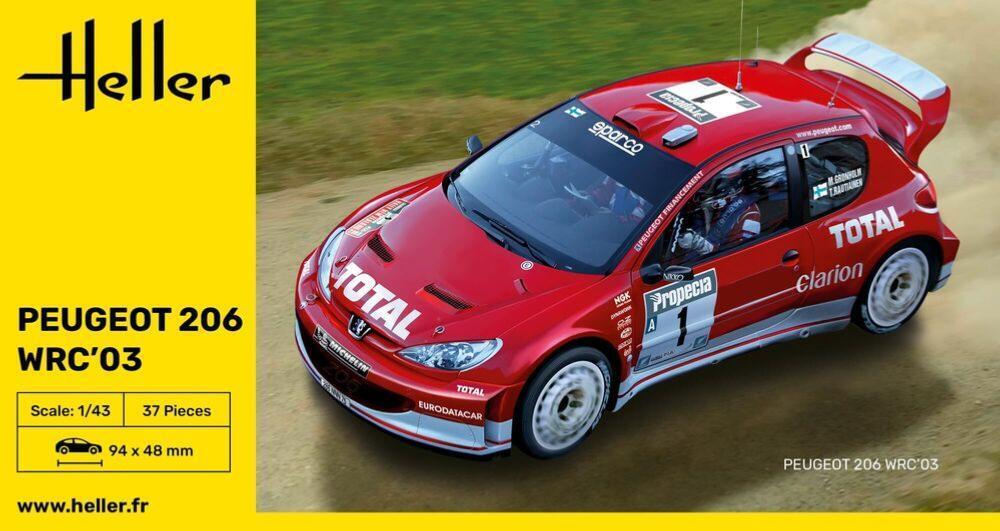 1/43 Modellino -peugeot 206 WRC 2003 Heller - HEL80113