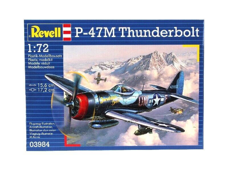 P-47 M Thunderbolt Fighter 1:72 Plastic Model Kit REVELL