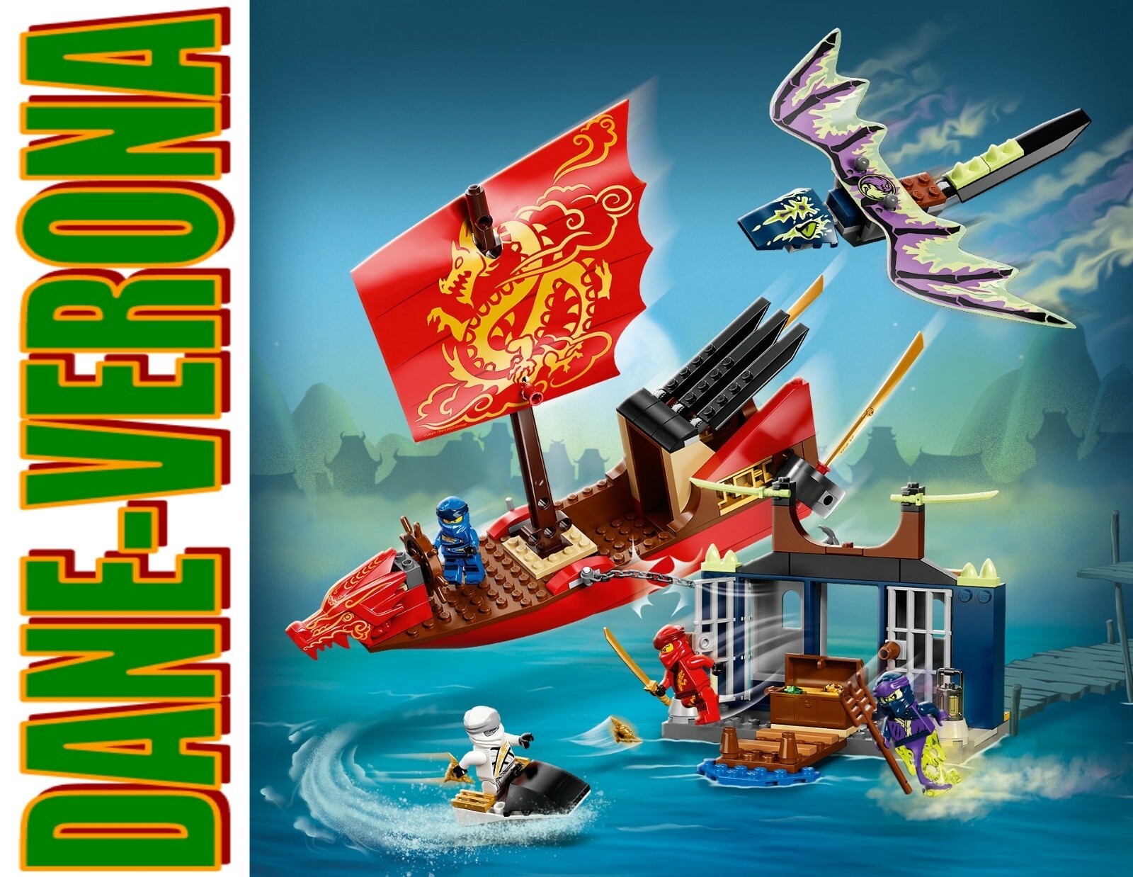 Lego - Il Volo Finale del Vascello del Destino (71749) Ninjago