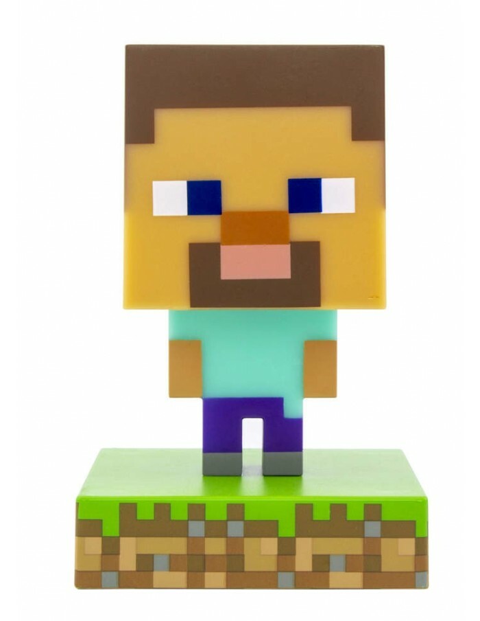 PALADONE MINECRAFT STEVE ICON LIGHT 12 CM PVC MINI LAMPADA NEW