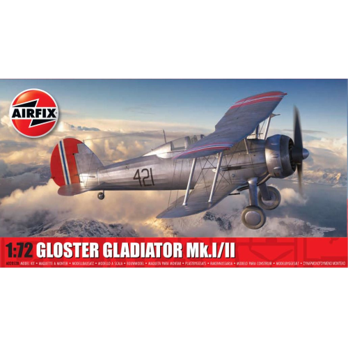 GLOSTER GLADIATOR Mk I/II KIT 1:72 Airfix Kit Aerei Modellino