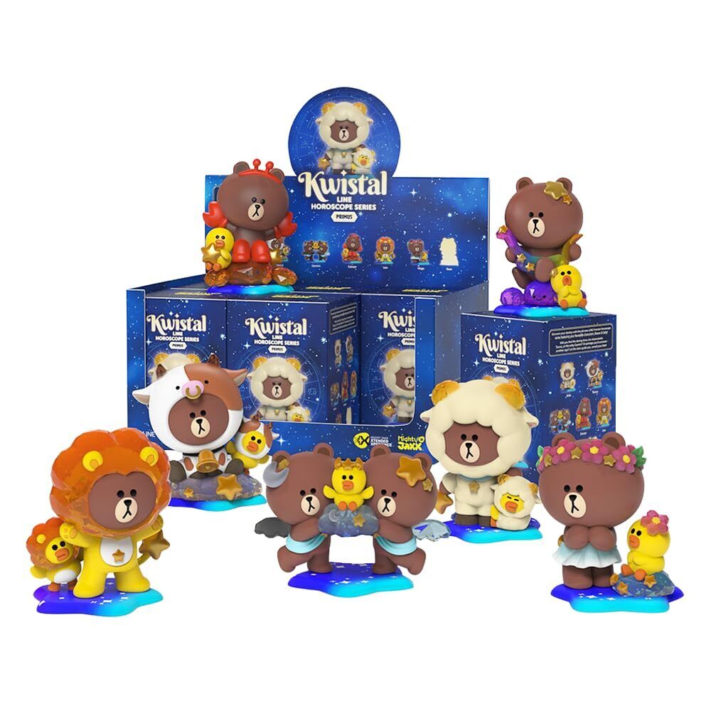 Mighty Jaxx Line Friends Horoscopes Kwistal Fwenz Primus Series   Sealed Tray of