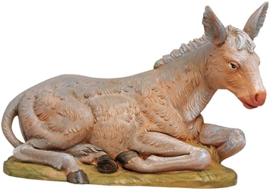 Fontanini 203 - Statuina Presepe: Asino Seduto Resina 11cm