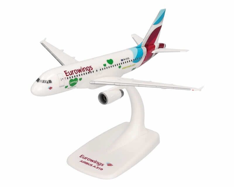 Herpa SnapFit Eurowings Airbus A319 "Steiermark" 1:200 614375 modellismo
