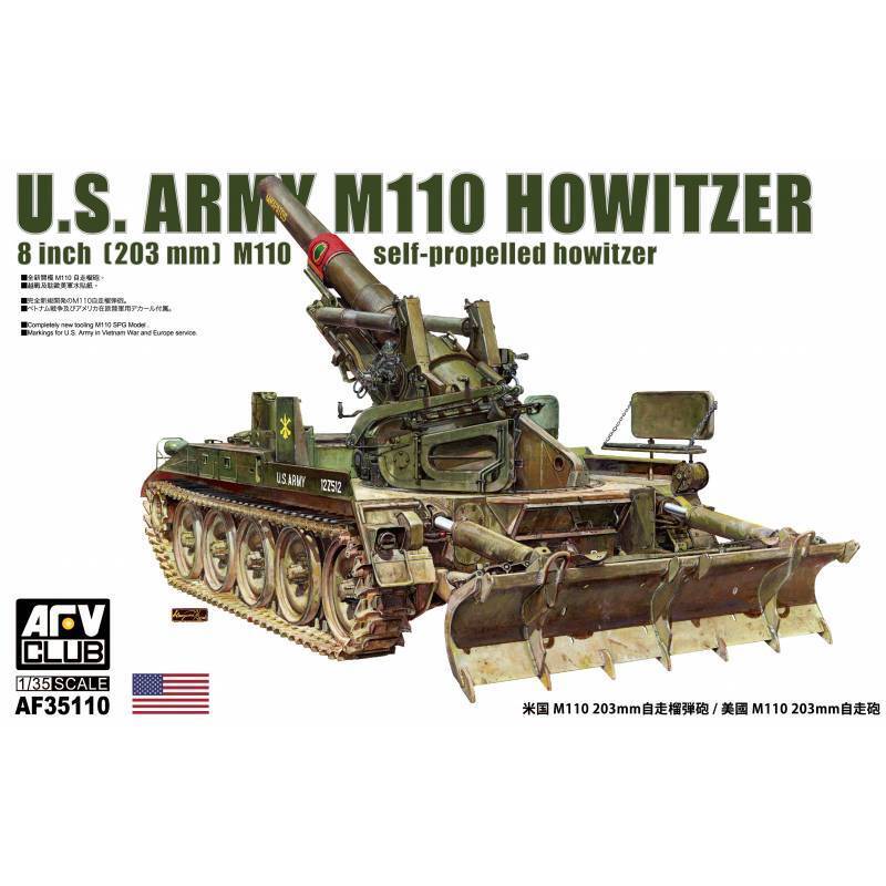 Modellino Char U.S.Army M110 Howitzer 8 Inch (203mm) M110 Auto Utilizza Howitze