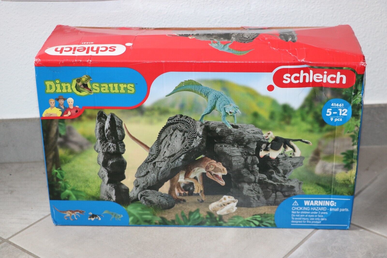Playset schleich dinosaurs 41461 dinosauri grotta cave microraptor Herrerasaurus