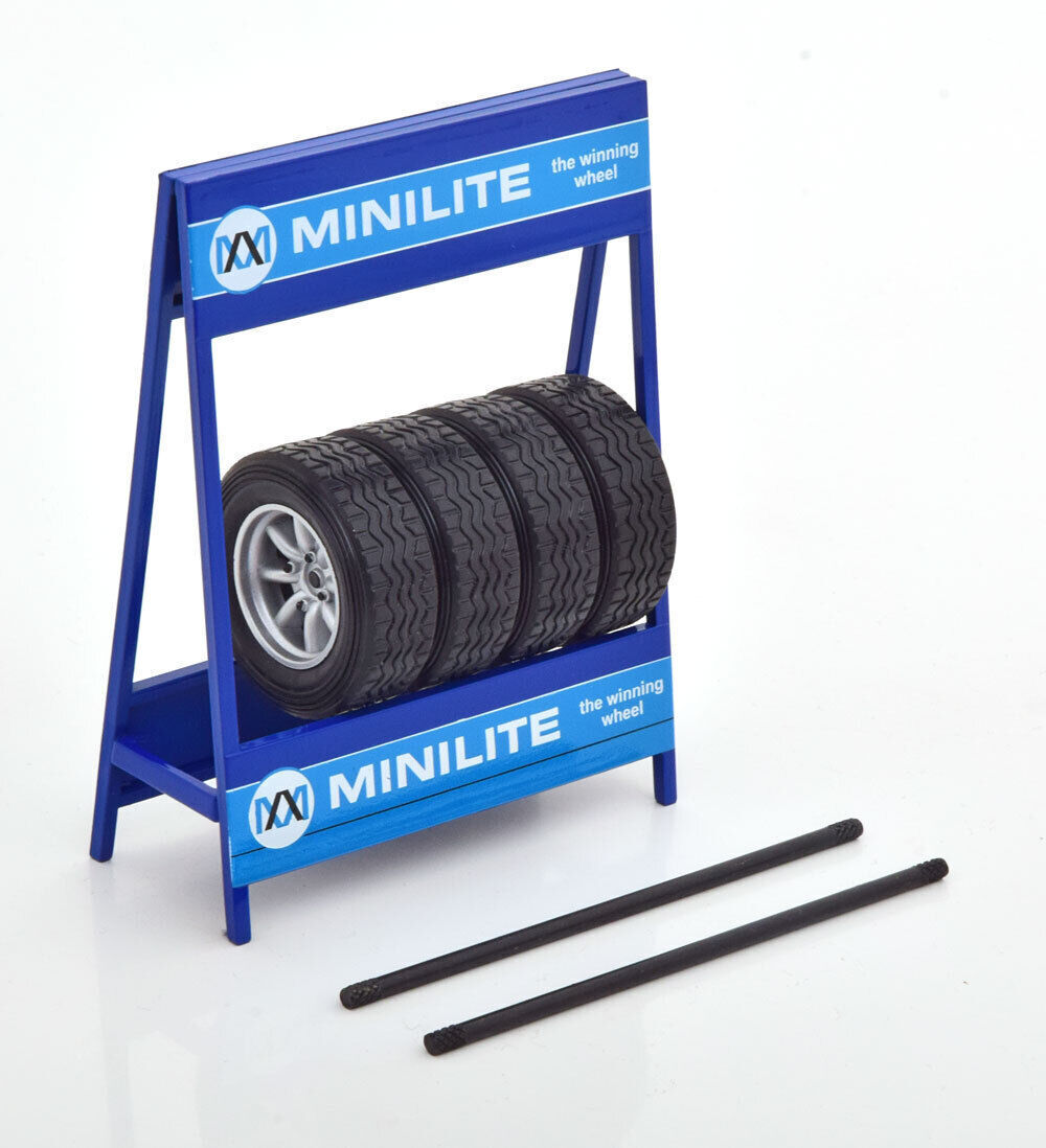 SET OF 4 WHEELS MiniLite silver Set of 4 Wheels 1/18 ixo