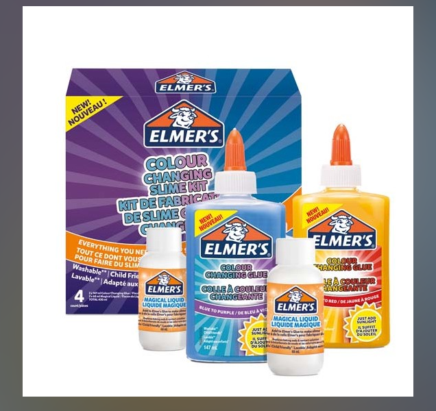 Elmer's Colla Cambia Colore Slime Kit 4 pezzi.