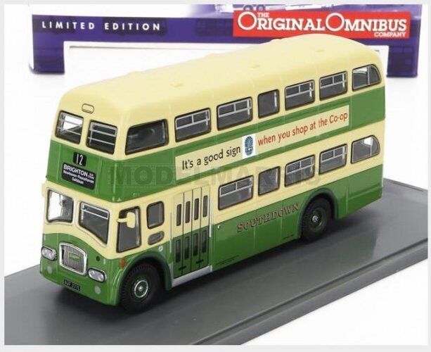 CORGI OM41914 LEYLAND - PD3 AUTOBUS QUEEN MARY 1970 - GREEN CREAM - 1/76