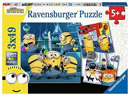 Ravensburger Puzzle Minions, Puzzle 3 di 49 Pezzi, Età Consigliata 5+, (Z1d)