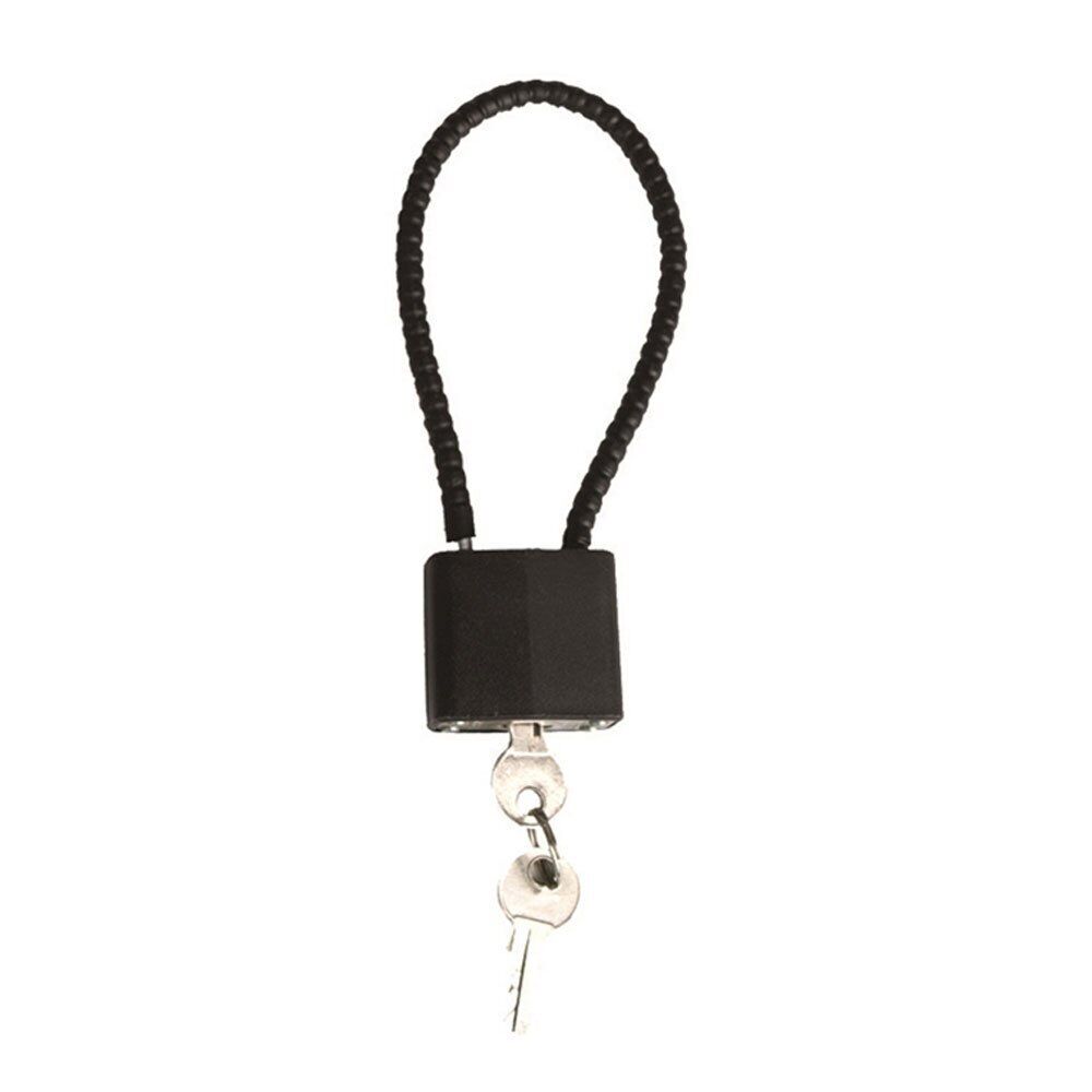 Mil-Tec Lucchetto a Cavo d'Acciaio con 2 Chiavi Nero/200 mm