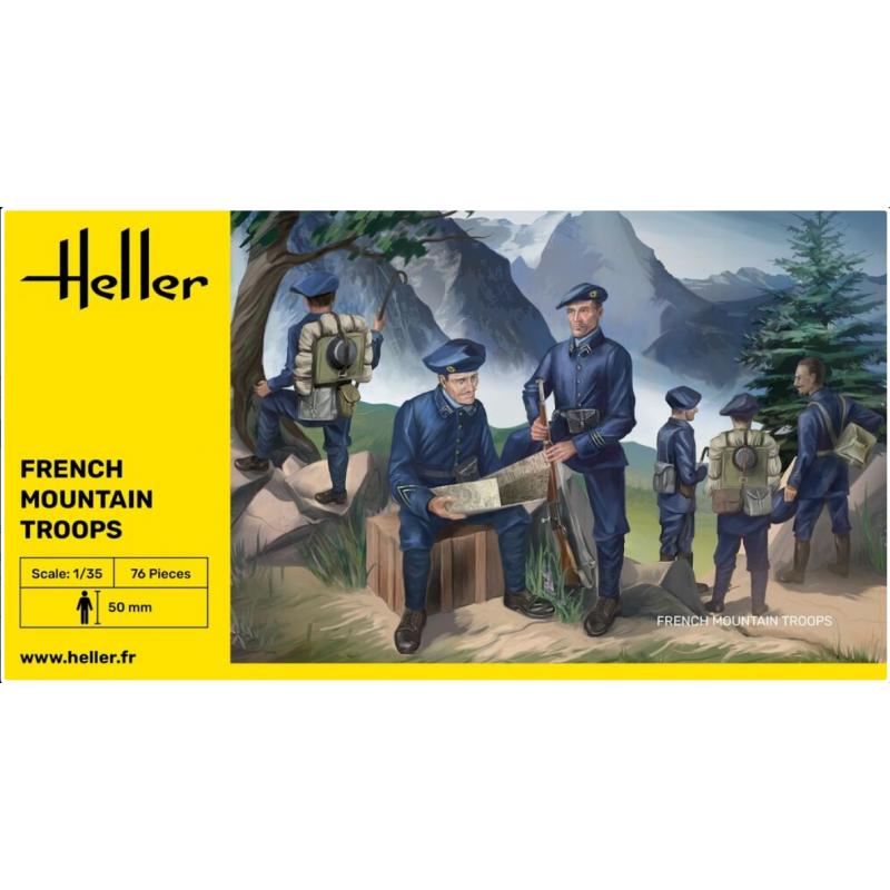 Figurina Maquette Truppe Montane Francesi Heller 81223 1/35