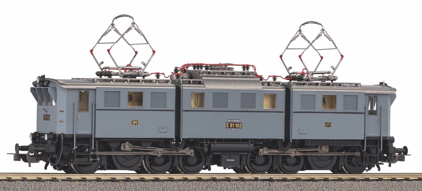 PIKO 51549 DRG locomotiva E 91 102 livrea grigia ep. II  digital sound C.A.