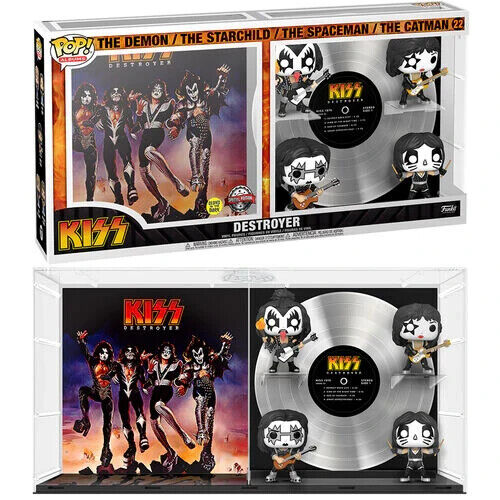 Funko Kiss - Destroyer Deluxe Pop! Albums  Figurine di Vinile - Pack di 4...
