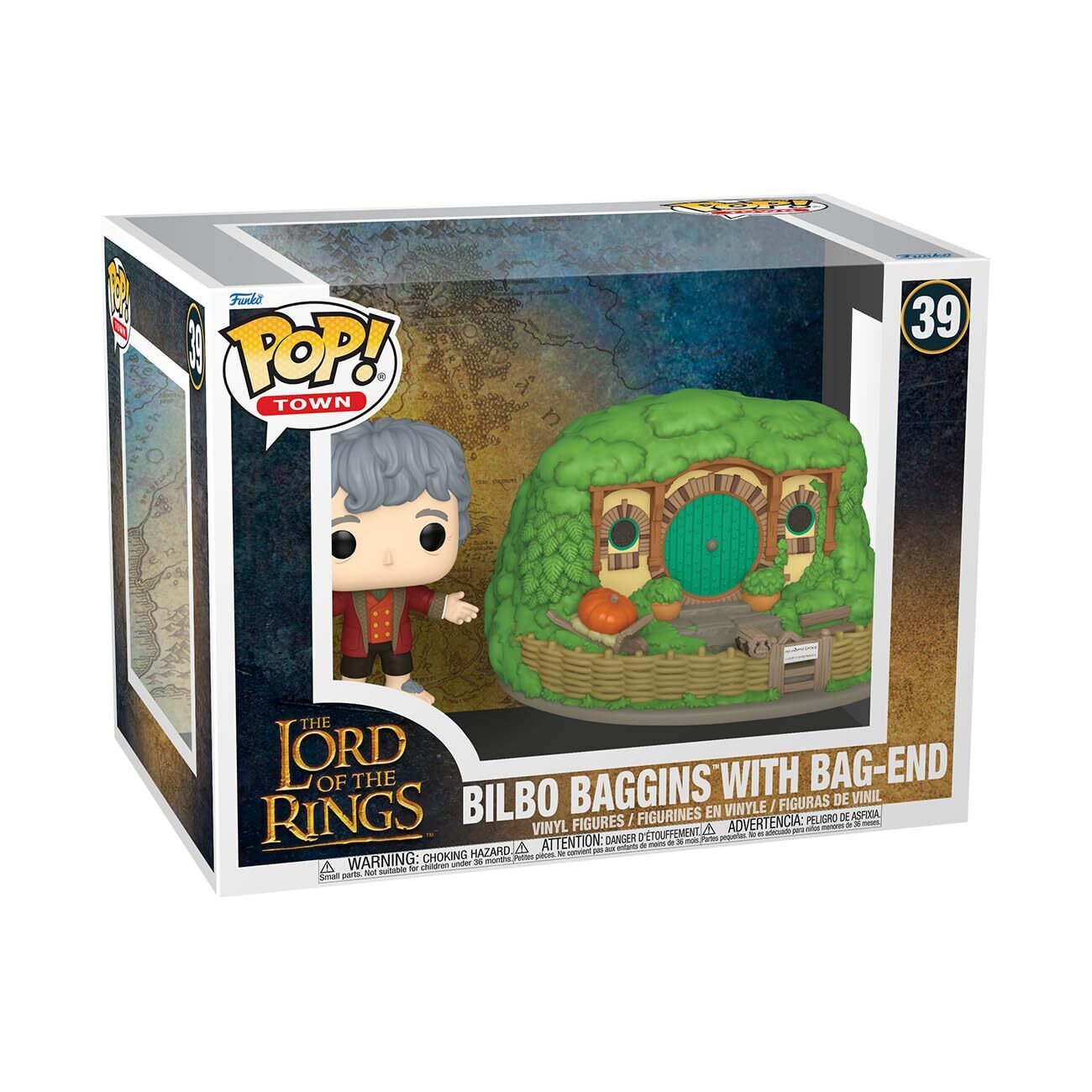Funko Pop! Town: Bilbo Baggins & Bag End - Lord Of The Rings - Figura in Vinile