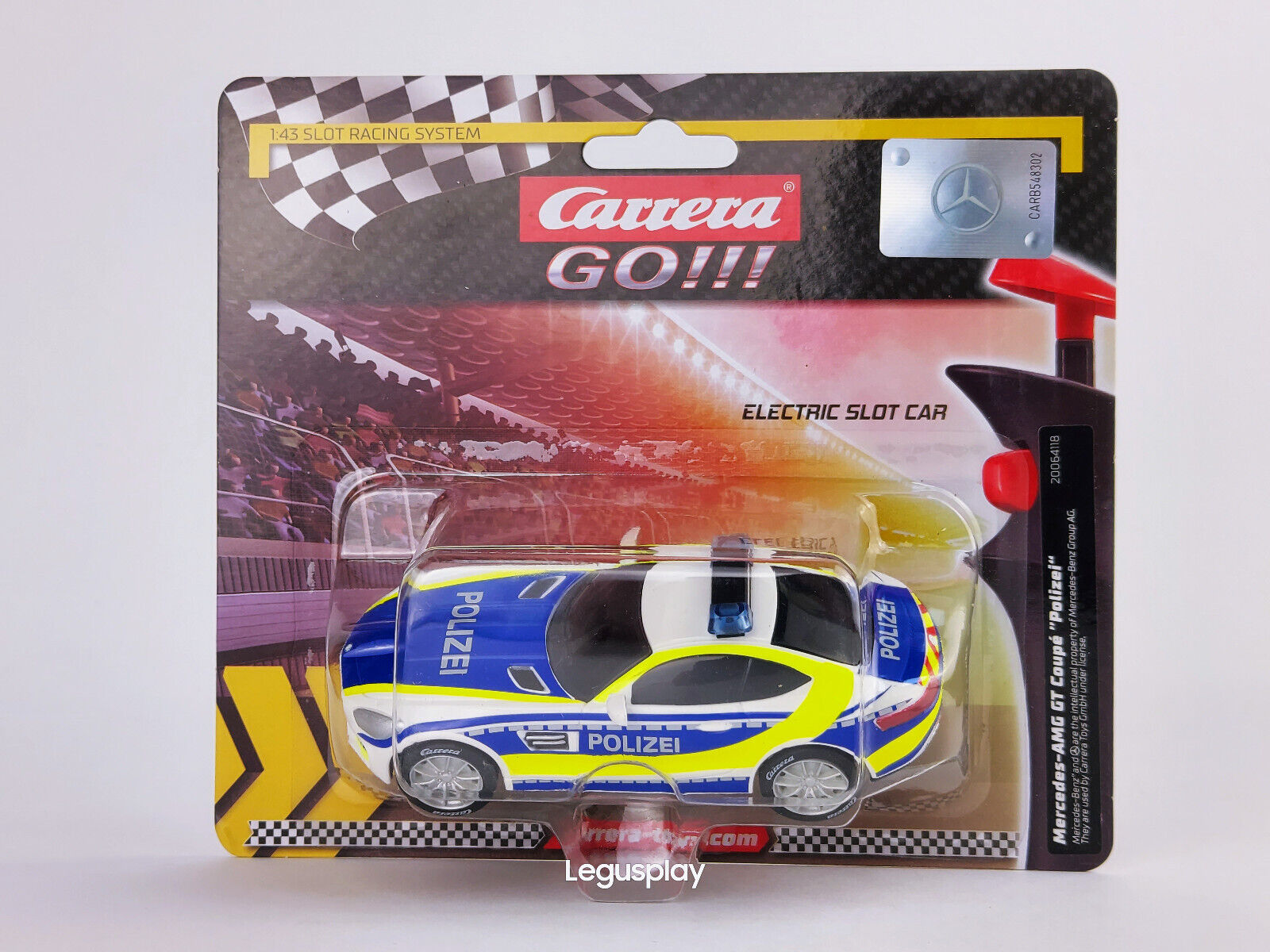 Slot car carrera Go 64118 - Mercedes-Amg Gt Coupé " Poliziotto " 1:43
