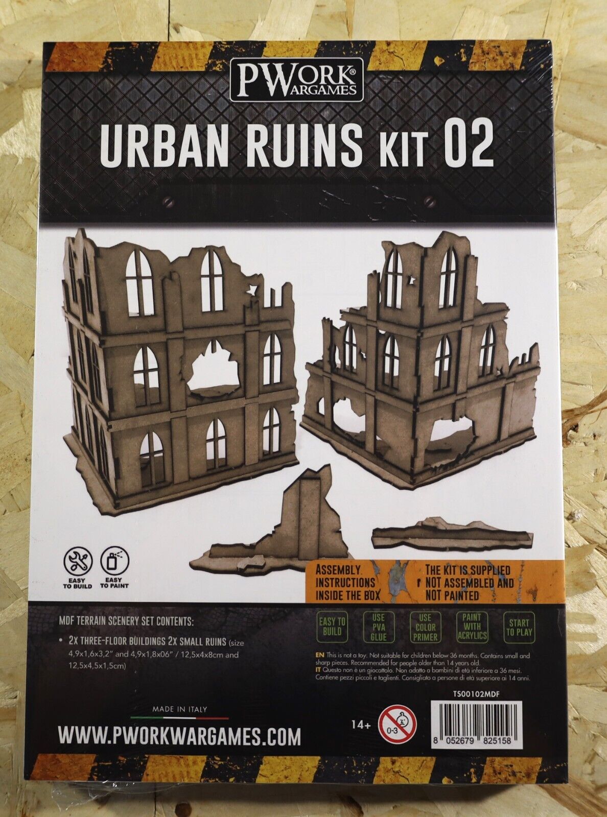 Wargames Terrain Scenery - Urban Ruins Kit 02 - Warhammer - Bolt Action