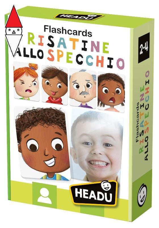 GIOCO EDUCATIVO HEADU FLASHCARDS RISATINE ALLO SPECCHIO