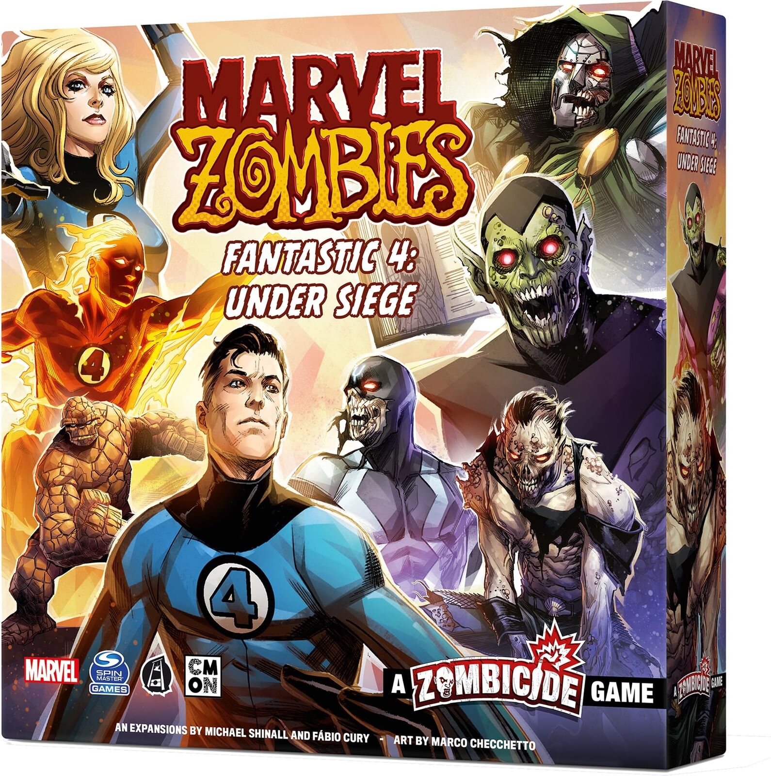 CMON   Marvel Zombies: Fantastic 4 Under Siege   Miniatures Board Game   Ages 14