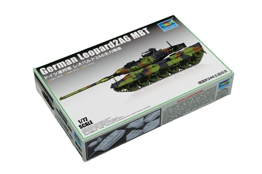 TRUMPETER 07191 1/72 German Federal Army Leopard 2A6 Main Tanks Plastic Model