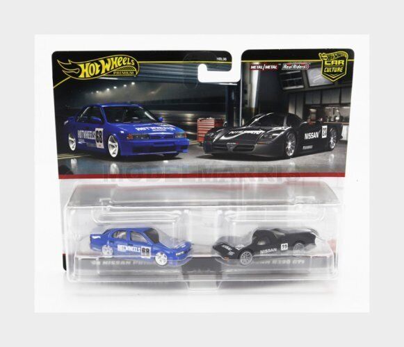 MATTEL HOT WHEELS HBL96-979N-HRR74 NISSAN - SET 2X PRIMERA N 68 RACING + R390 GT