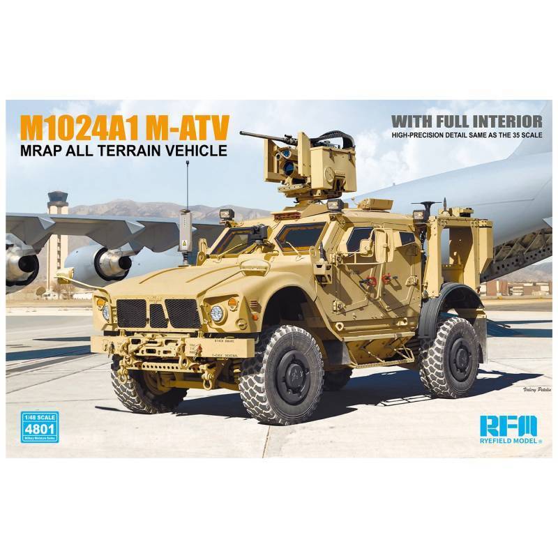 Modellino Schermato M1024a1 M-ATV Mrap All Terrain Vehicle RYE FIELD MODEL 4801
